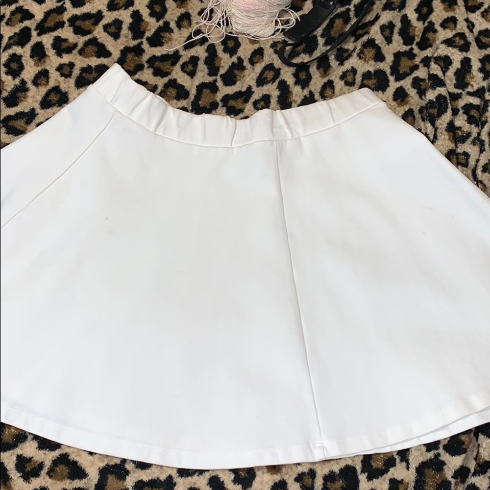 White skater skirt